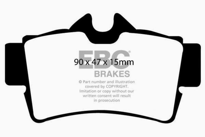 EBC 94-04 Ford Mustang 4.6 Cobra Ultimax2 Rear Brake Pads thumbnail 2