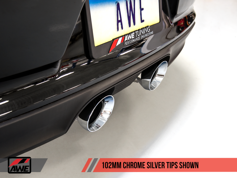 AWE Tuning Porsche 911 (991.2) Carrera / S SwitchPath Exhaust for PSE Cars - Chrome Silver Tips thumbnail 2