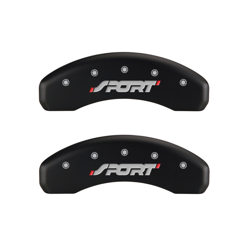 MGP 4 Caliper Covers Engraved Front & Rear SPORT Red finish silver ch thumbnail 9