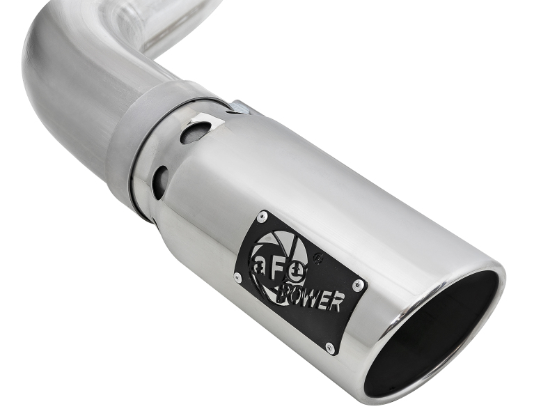 aFe Large Bore-HD 4in 409 SS DPF-Back Exh 18-19 Ford F-150 V6-3.0L (td) w/ Polished Tip thumbnail 9