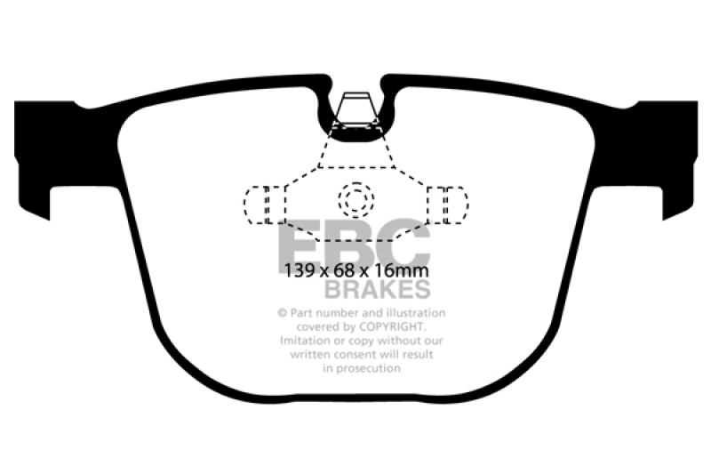 EBC 08-10 BMW M3 4.0 (E90) Ultimax2 Rear Brake Pads thumbnail 3