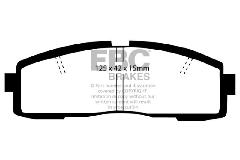EBC 86-92 Toyota Supra 2.8 Redstuff Rear Brake Pads thumbnail 3