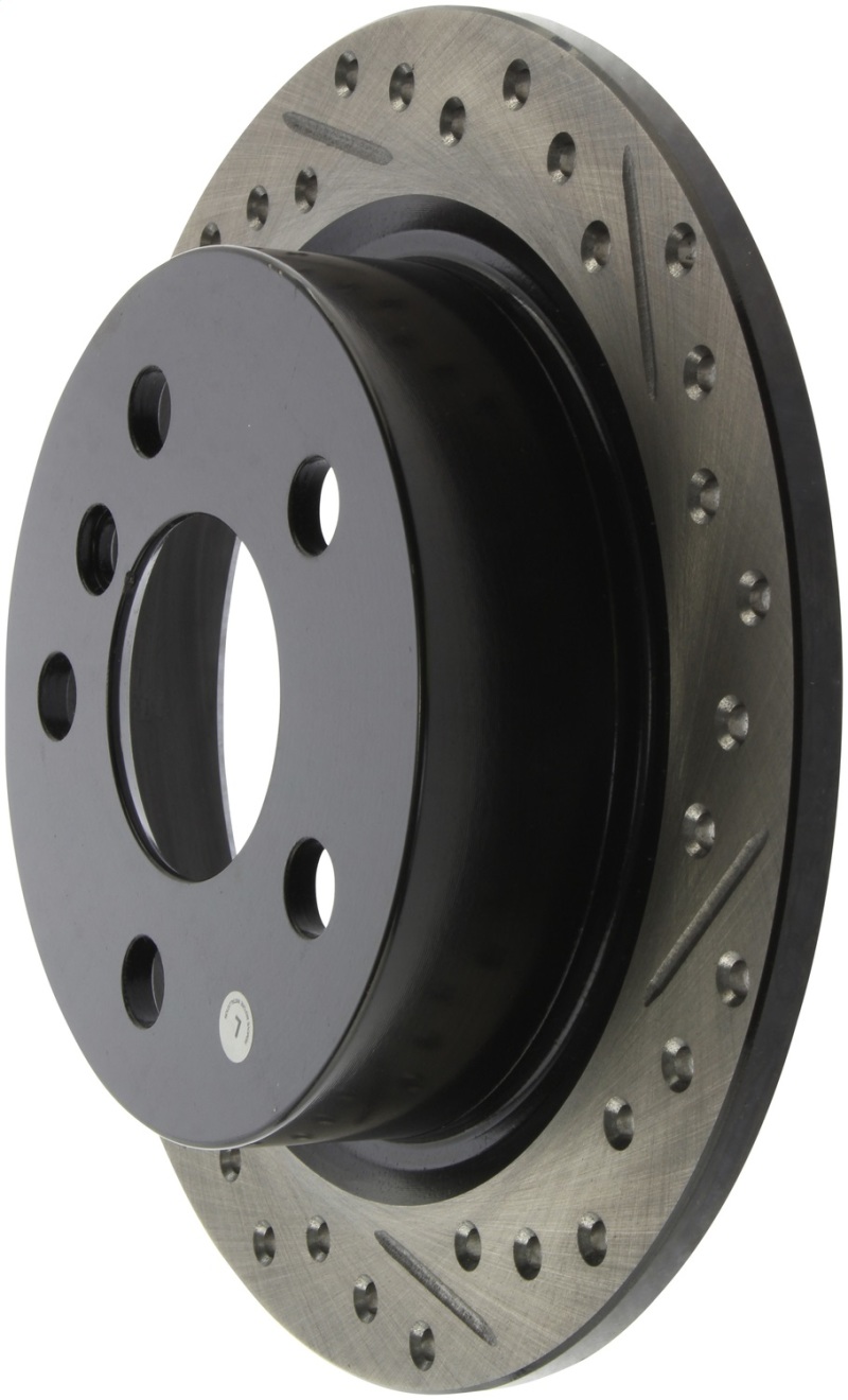 StopTech 14-15 Mini Cooper Base Slotted & Drilled Rear Left Rotor thumbnail 4