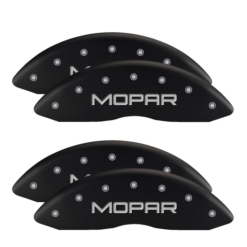 MGP 4 Caliper Covers Engraved Front & Rear Red Powder Coat Finish Silver Charac 100 Anniversary Logo thumbnail 4