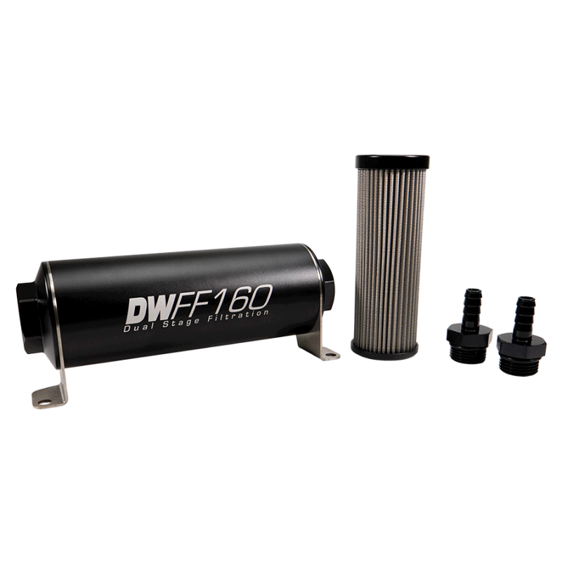 3/8 in, 5 micron, 160mm In-line fuel filter kit