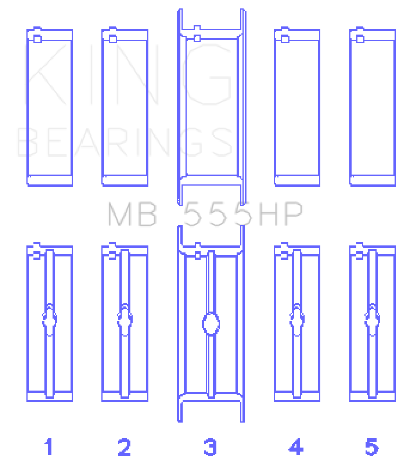 King Engine Bearings Chrysler 350/361/383/403 Main Bearing Set thumbnail 2