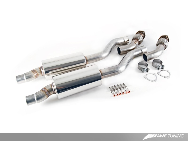 AWE Tuning Audi B8 / B8.5 S5 Cabrio Touring Edition Exhaust - Resonated - Chrome Silver Tips thumbnail 4