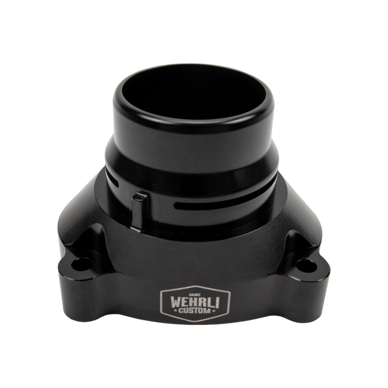 Wehrli 11-25 Ford Power Stroke 6.7L Billet Aluminum Thermostat Housing - Black Anodized
