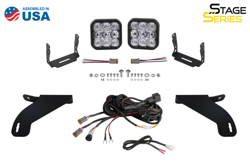Diode Dynamics 21-22 Ford F-150 SS5 Bumper LED Pod Light Kit - Yellow Pro Combo thumbnail 4