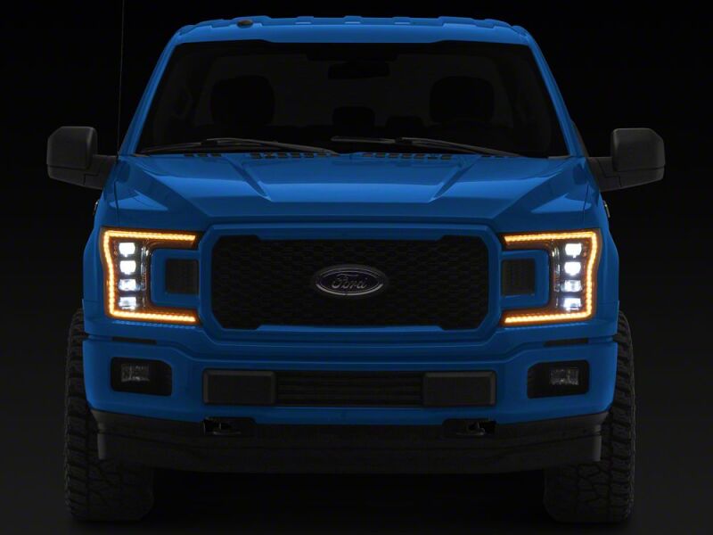 Raxiom 18-20 Ford F-150 CXR Series LED Headlights with Amber DRL- Black Housing- Clear Lens thumbnail 3