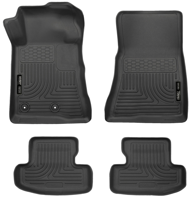Husky Liners 15-22 Ford Mustang WeatherBeater Black Front & Second Seat Floor Liner thumbnail 2