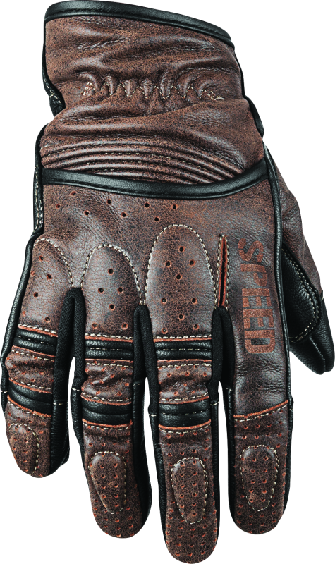 Speed and Strength Rust and Redemption Leather Gloves Brown - 2XL thumbnail 3