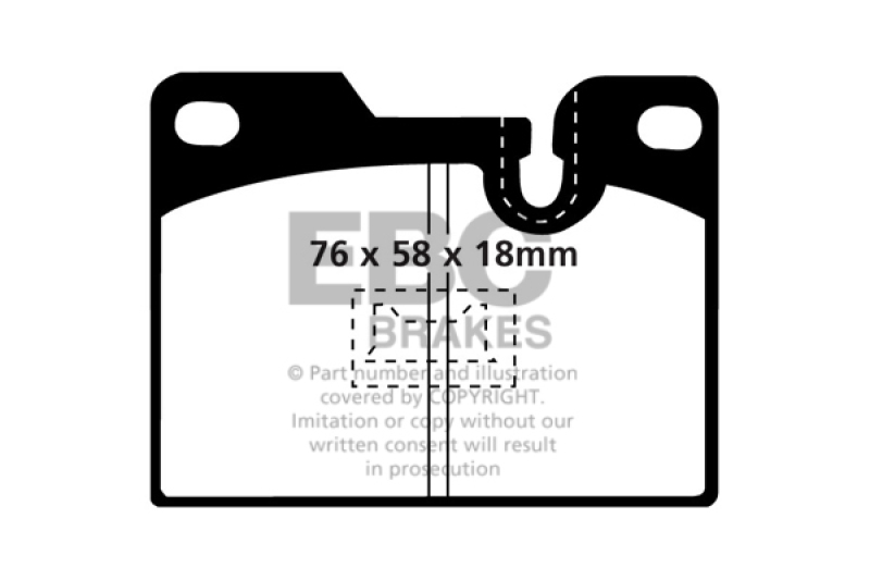 EBC 79-88 Porsche 924 2.0 Turbo Greenstuff Rear Brake Pads thumbnail 3