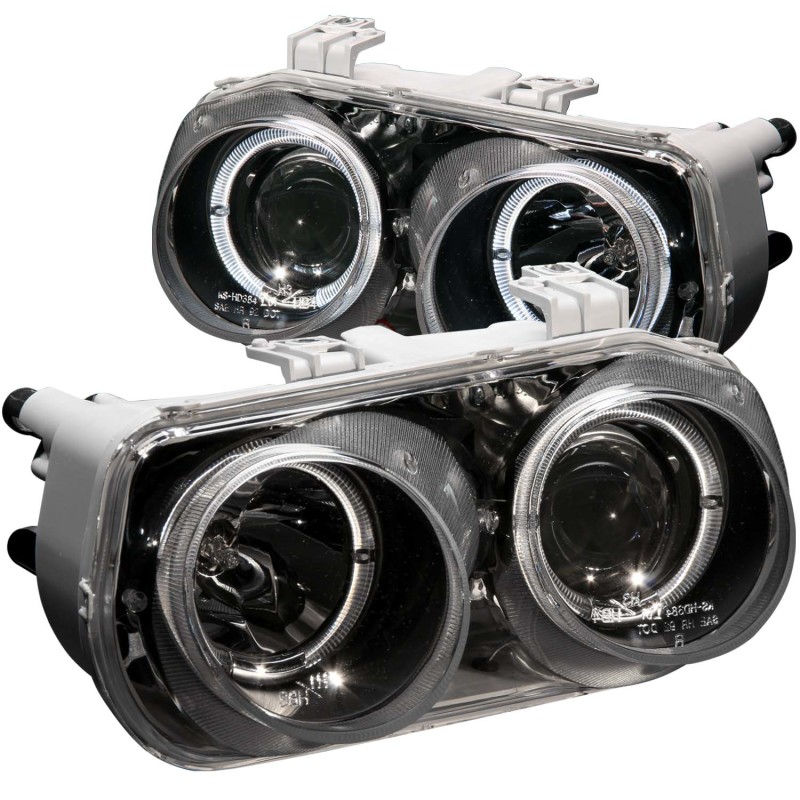 ANZO 1994-1997 Acura Integra Projector Headlights w/ Halo Black thumbnail 3