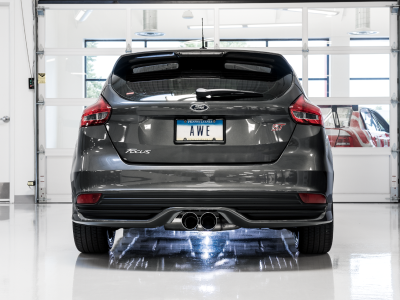 AWE Tuning Ford Focus ST Touring Edition Cat-Back Exhaust - Resonated - Chrome Silver Tips thumbnail 8