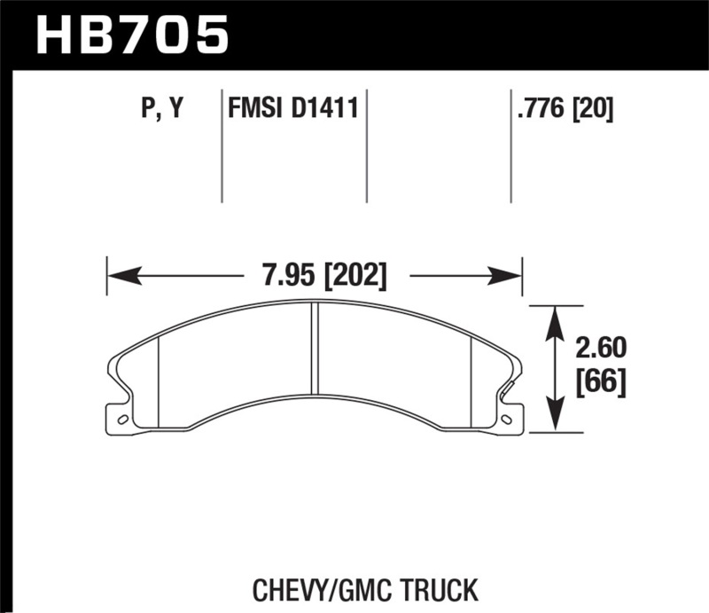 Hawk Chevy/GMC Express/Silverado/Savana/Sierra 15/25/35/4500 SuperDuty Rear LTS Brake Pads thumbnail 7