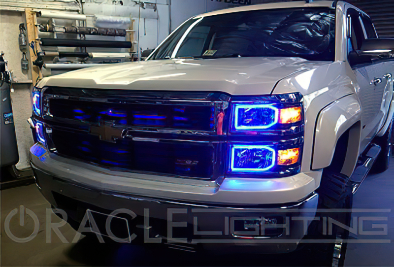 Oracle Chevrolet Silverado 14-15 Halo Kit Non-Projector Style - ColorSHIFT