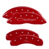 MGP 4 Caliper Covers Engraved Front Cursive/Challenger Engraved Rear RT Red finish silver ch thumbnail 7