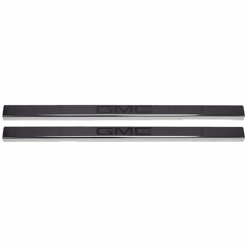 Putco 2020 GMC Sierra LD/HD Dbl/Regular Cab w/ GMC Etching (2pcs) Black Platinum Door Sills thumbnail 2