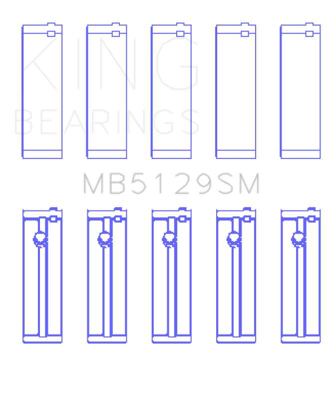 King Engine Bearings Land Rover 224Dt (Size +0.50mm) Main Bearing Set thumbnail 4