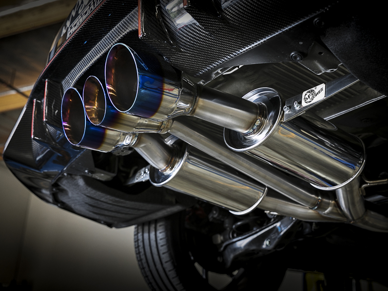 aFe Takeda 3in 304 SS Cat-Back Exhaust w/ Blue Flame Tips 2017+ Honda Civic Type R I4 2.0L (t) thumbnail 5
