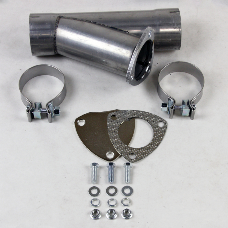 Manual Exhaust Cutout - Aluminized Mild Steel - Slip Fit