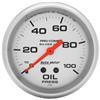 Autometer Ultra-Lite 2.625in Liquid Filled Mechanical 100 PSI Silver Oil Pressure Gauge thumbnail 6