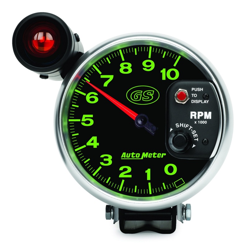 AutoMeter Gauge Tachometer 5in. 10K RPM Pedestal W/ Ext. Shift-Lite Gs thumbnail 6