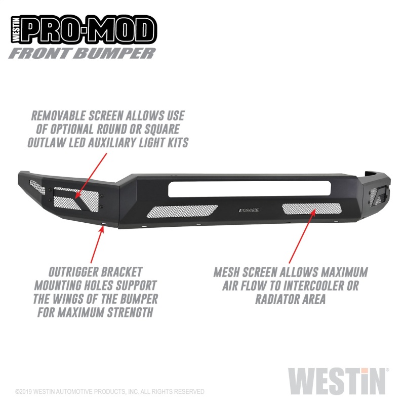 Westin 2011-2016 Ford F-250/350/450/550 Super Duty Pro-Mod Front Bumper thumbnail 7