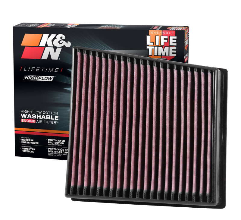 K&N 2017 Chevrolet Silverado 2500HD V8-6.6L DSL Replacement Drop In Air Filter thumbnail 5