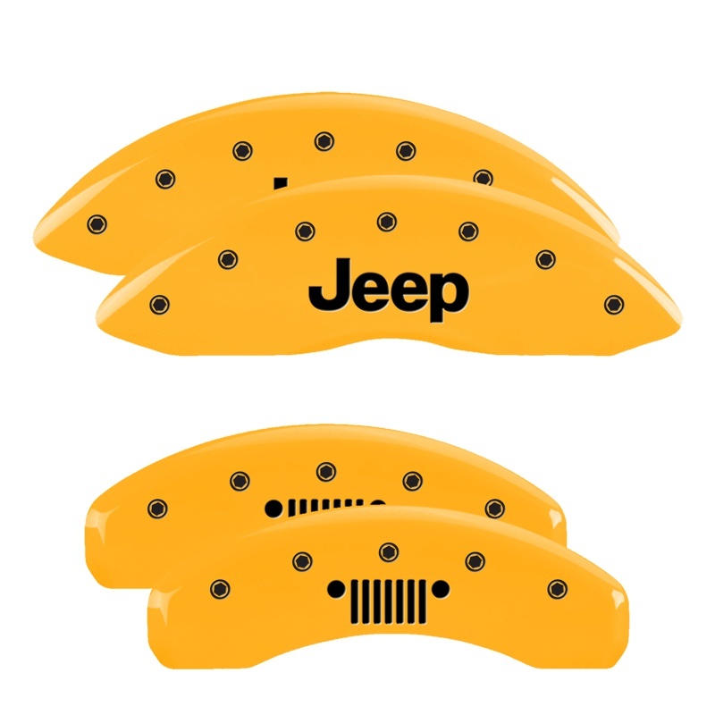 MGP 2 Caliper Covers Engraved Front Jeep Yellow Finish Black Characters 2006 Jeep Wrangler thumbnail 6