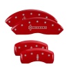 MGP 4 Caliper Covers Engraved Front Lincoln Engraved Rear Star logo Red finish silver ch thumbnail 8