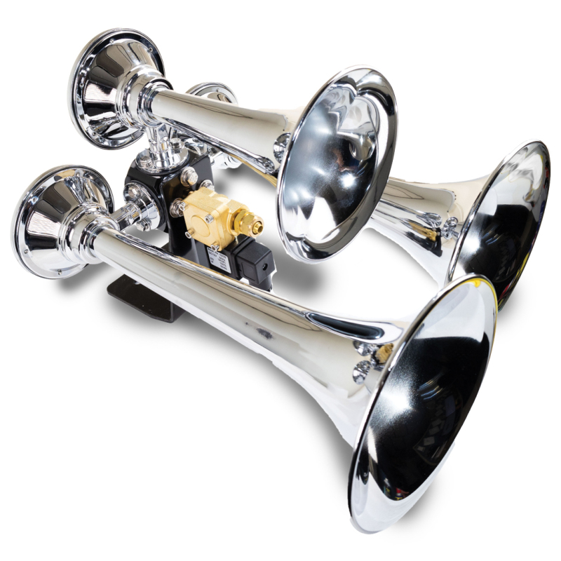 Kleinn Chrome Triple Horn/ 13.5In/11.75In/8.5In - Chrome-Plated Spun Copper thumbnail 3