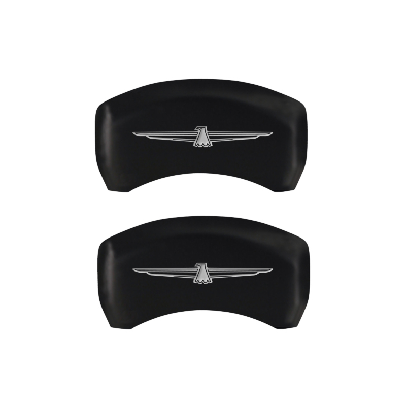 MGP 4 Caliper Covers Engrvd Front No bolts/Tbird Engrvd Rear/Tbird Emblem Red fnsh slvr ch thumbnail 7
