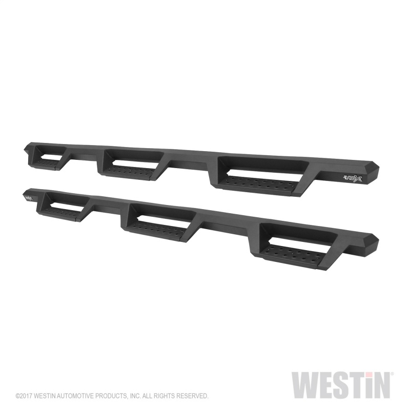Westin 14-18 Chevrolet Silverado 1500 DC 6.5ft Bed HDX Drop W2W Nerf Step Bars - Tex. Blk thumbnail 3