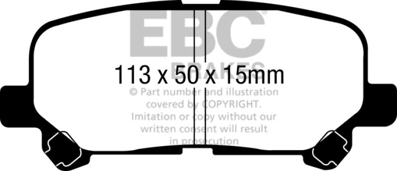 EBC 07-13 Acura MDX 3.7 Ultimax2 Rear Brake Pads thumbnail 5