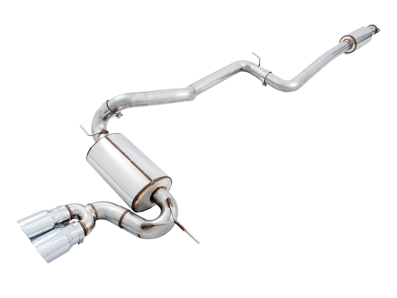 AWE Tuning Ford Focus ST Touring Edition Cat-Back Exhaust - Resonated - Chrome Silver Tips thumbnail 4