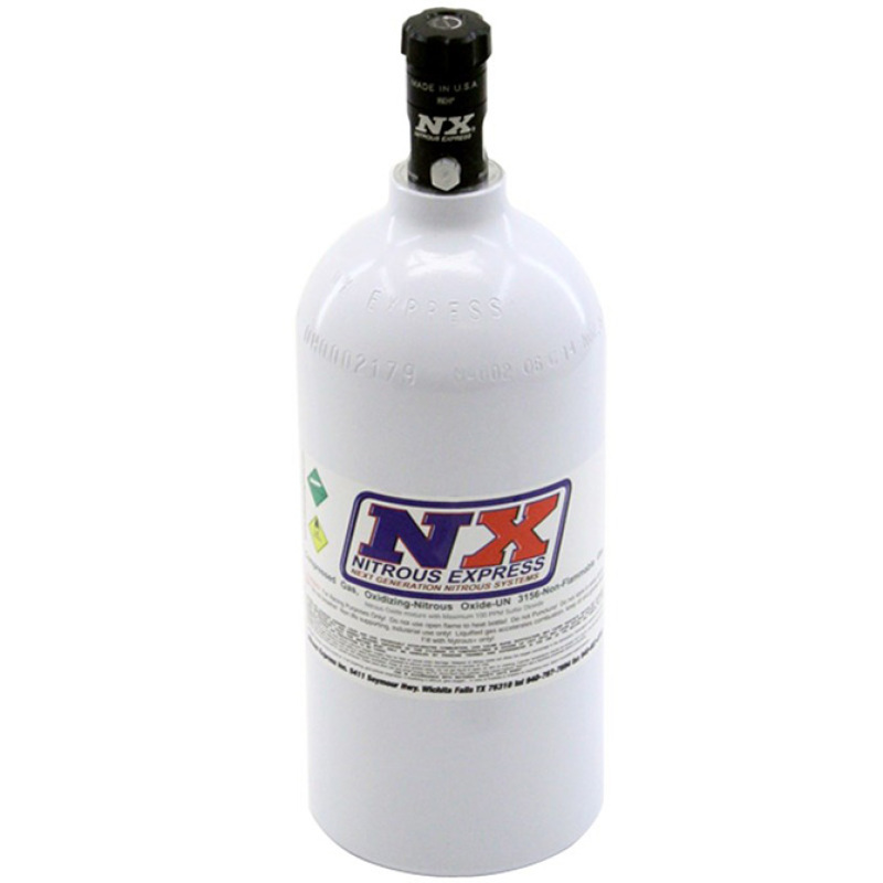 Nitrous Express 2.5lb Bottle w/Motorcycle Valve (4.38 Dia x 12.37 Tall) thumbnail 3