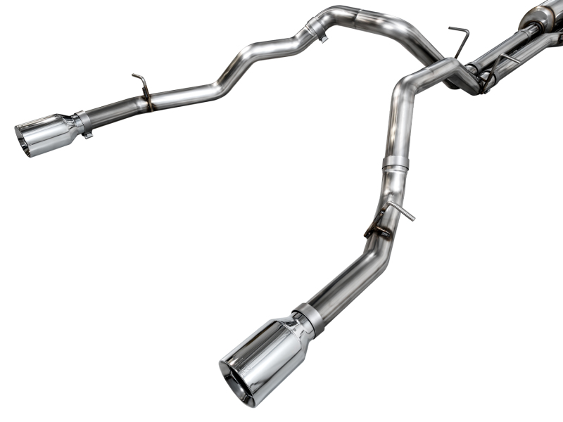 AWE Tuning 25+ RAM 1500 3.0TT 0FG Cat-Back Touring Exhaust - Chrome Silver Tips thumbnail 3