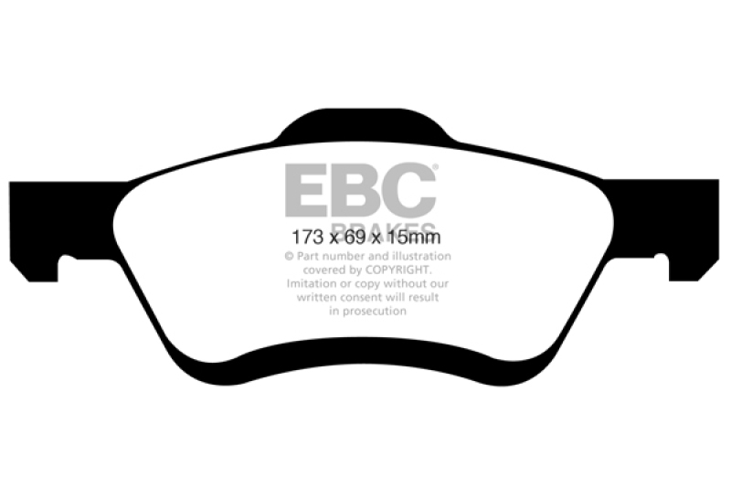 EBC 08-09 Ford Escape 2.3 Greenstuff Front Brake Pads thumbnail 3
