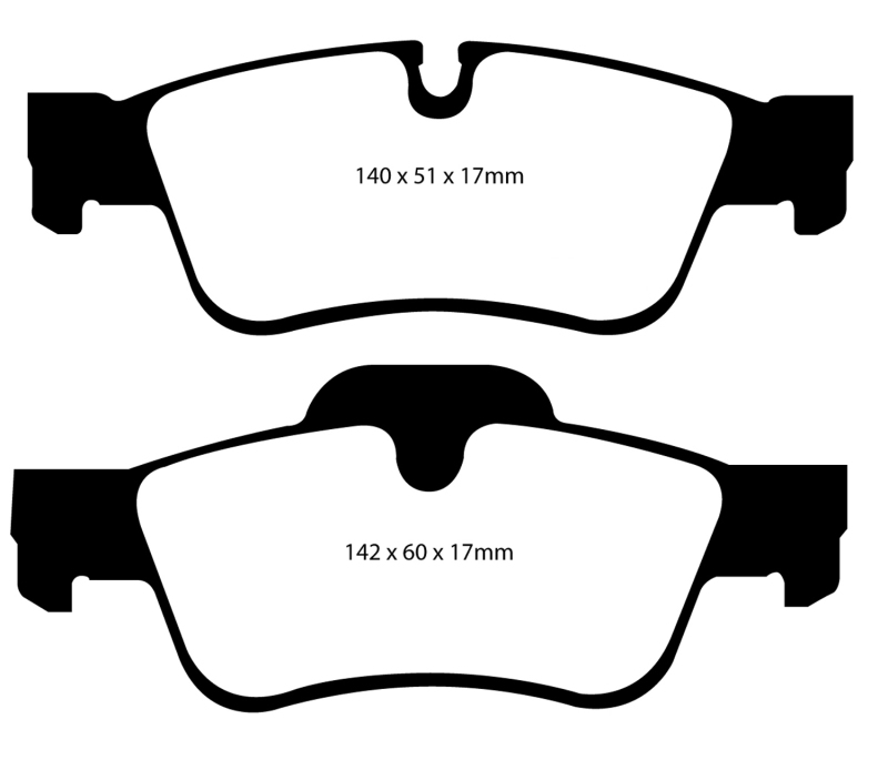 EBC 05-06 Mercedes-Benz G55 AMG 5.4 Supercharged Yellowstuff Rear Brake Pads thumbnail 2