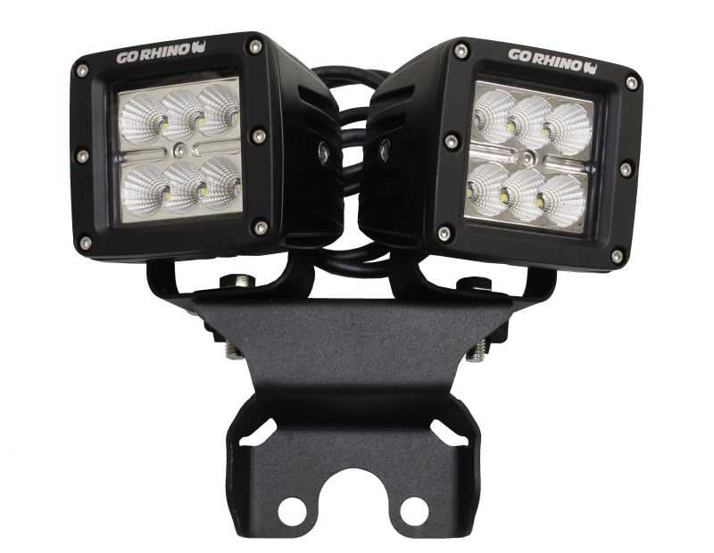 Go Rhino 18-20 Jeep Wrangler JL/JLU Light Mount - One or Two 3in Cubes thumbnail 4