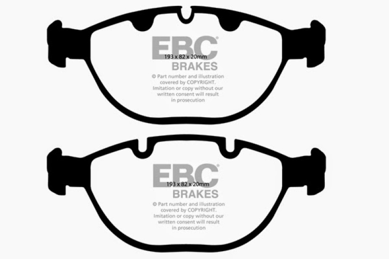 EBC 02-04 BMW X5 4.6 Yellowstuff Front Brake Pads thumbnail 7