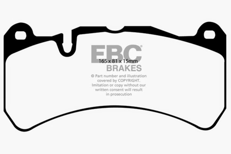 EBC 07-08 Ferrari 430 Scuderia 4.3 Yellowstuff Front Brake Pads thumbnail 6