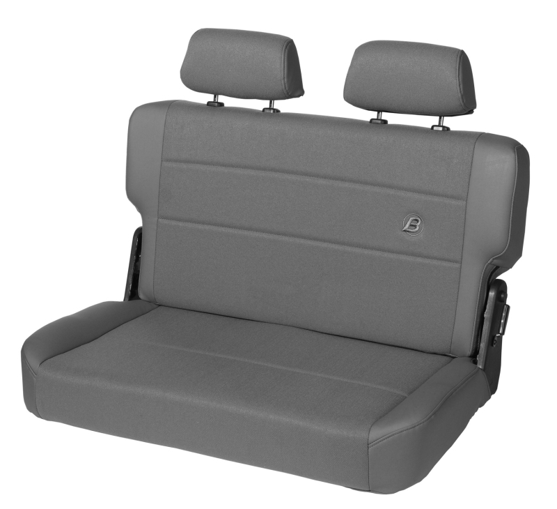 Bestop N-Tumble Seat - 55-83 Jeep Cj5 Rear Trailmax II Fold (Center Fabric Insert Charcoal/Gray)
Fold-N-Tumble Seat