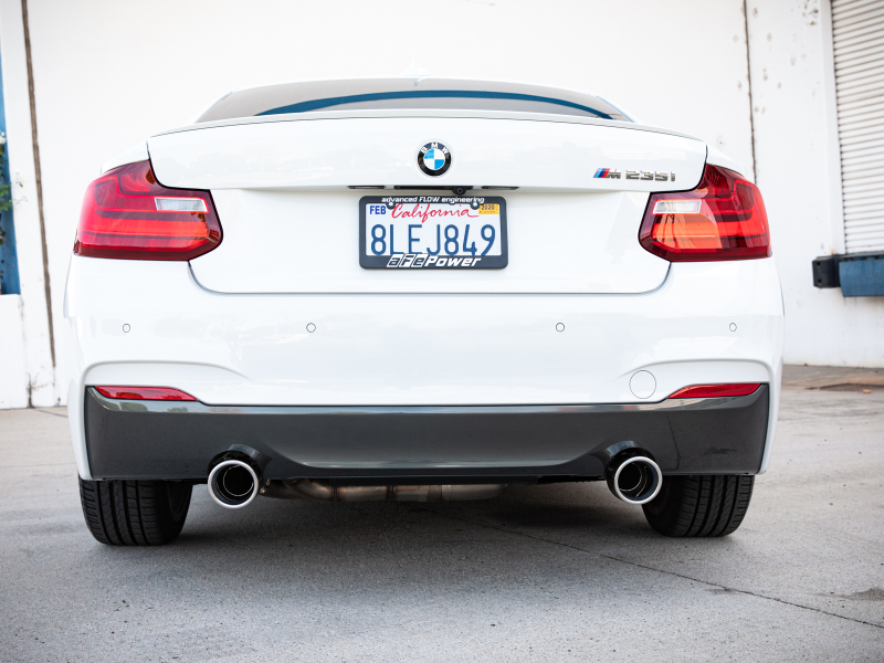 aFe MACHForce XP 3in to 2.5in 304 SS Axle-Back Exhaust w/ Polished Tips 14-16 BMW M235i thumbnail 8