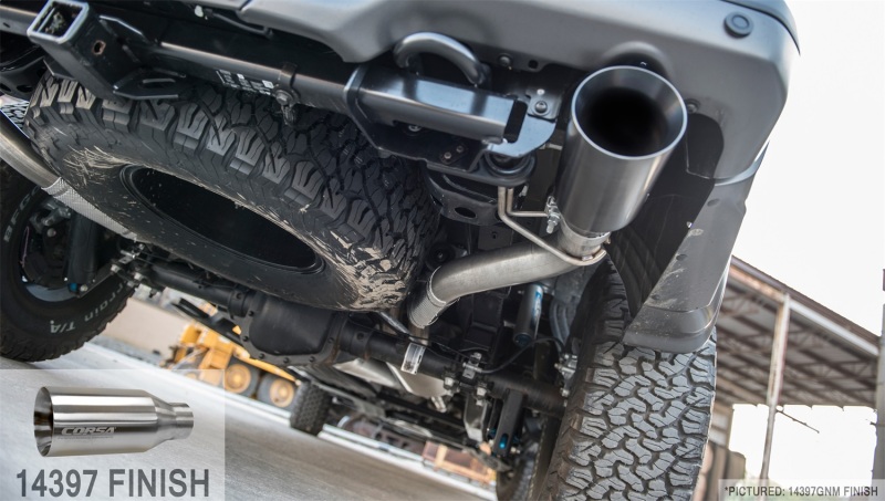 Corsa 2017-2020 Ford F-150 Raptor 3.5L Sport Cat-Back Dual Rear Exit w/ 5in Satin Polished Tip thumbnail 8