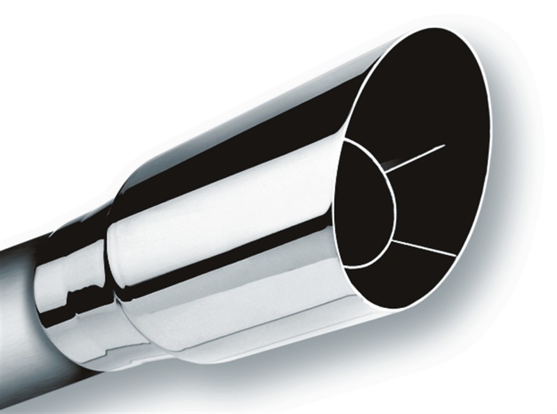 Borla Universal Polished Tip Single Round Angle-Cut (inlet 2 1/2in. Outlet 3 1/2in) *NO Returns* thumbnail 4