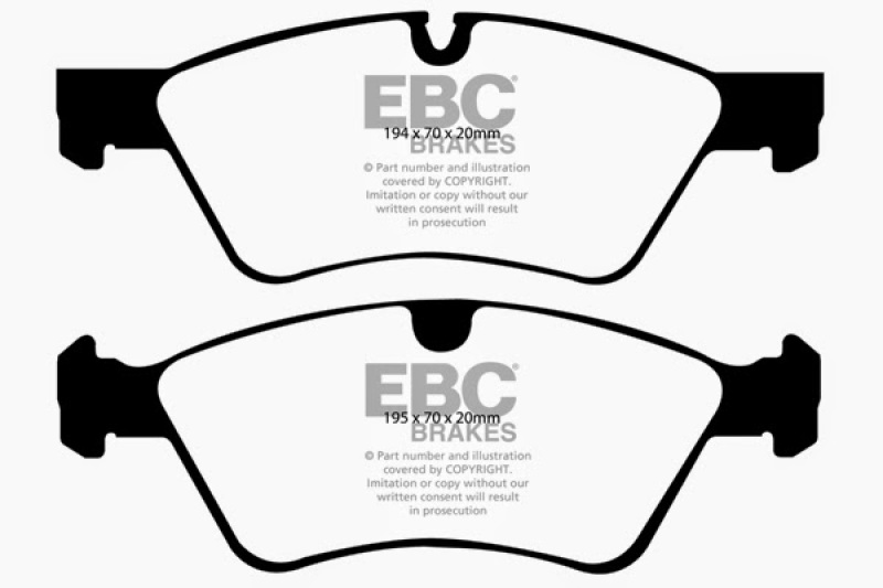 EBC 06 Mercedes-Benz E500 5.0 4-Matic Ultimax2 Front Brake Pads thumbnail 4