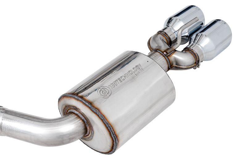AWE Tuning 2015+ Dodge Challenger 6.4L/6.2L Non-Resonated Touring Edition Exhaust - Quad Silver Tips thumbnail 9